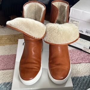 Cozy Shearling-Lined Leather Boots
